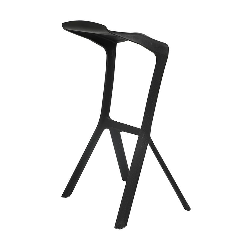 Nordic Distinctive Modelling Barstool Plastic 4 Legs Bar Stool for Living Room, Set of 4