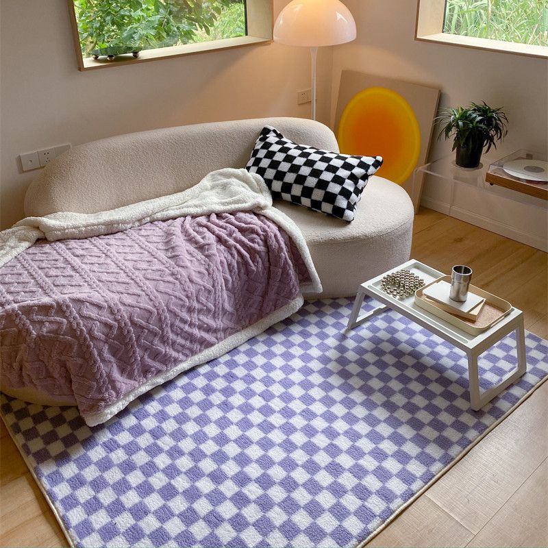 Lattice Rug Synthetic Carpet Pet Friendly Stain Resistant Rug for Bedroom