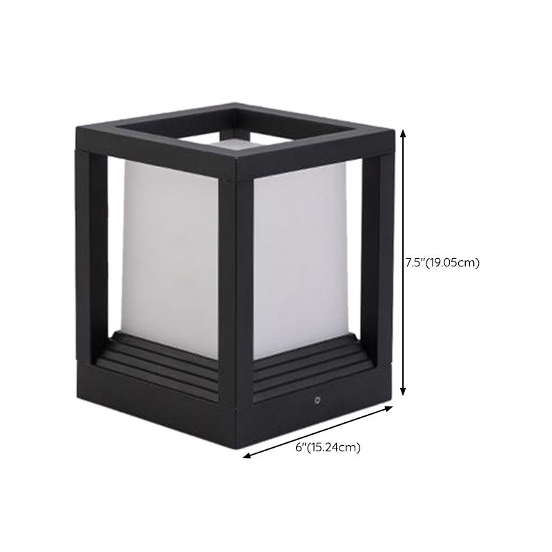 Square LED Pillar Lamp Metal Waterproof Outdoor Light for Garden