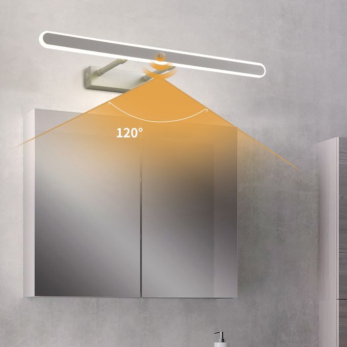 Style minimaliste moderne Améliorations d'éclairage de vanité de vanité rationalisée Idées d'éclairage de vanité acrylique pour salle de bain