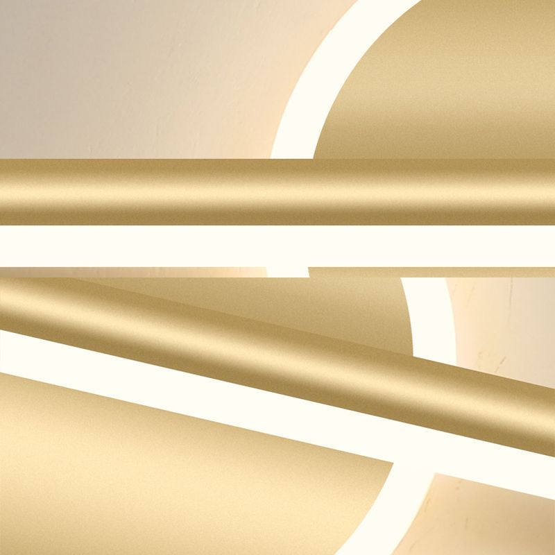 Lampade per vanità per bagno lineare in stile Luxury Mid-secolo Lampadele per vanità in metallo con finitura oro in oro