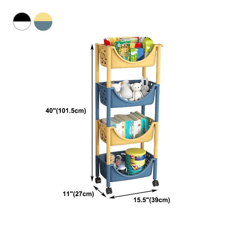Modern Style Bookcase Etagere Open Back Plastic Bookshelf for Home