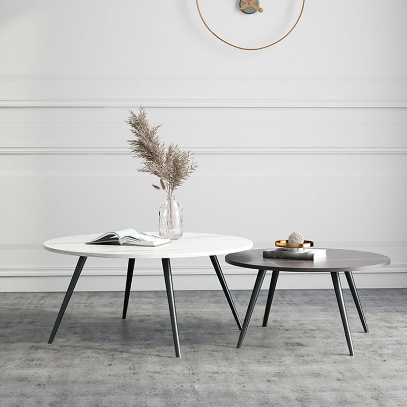 Slate Coffee Table Set Contemporary 4 Legs Coffee Cocktail Table