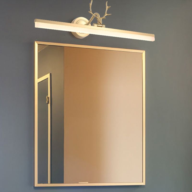 Luce vanità in stile moderno lineare 1 Metal 1 Luce Light Led Light per il bagno in oro