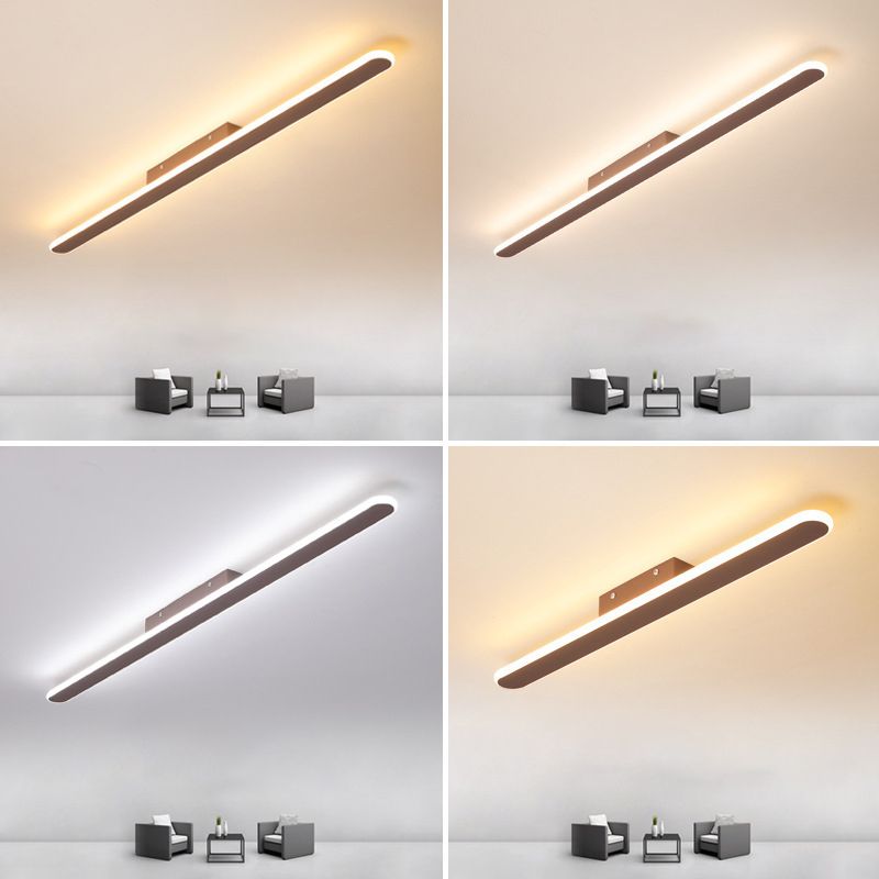 Plafonnier encastré linéaire à 1 lumière, nouveau plafonnier moderne en acrylique