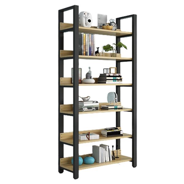 Modern Etagere Mental Bookcase Open Back Bookshelf for Balcony and Living Room
