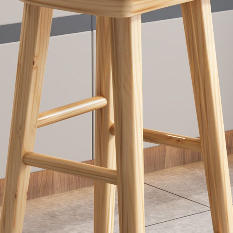 Industrial Solid Wood Bar Stool Backless Counter Stool for Restaurant and Bristol