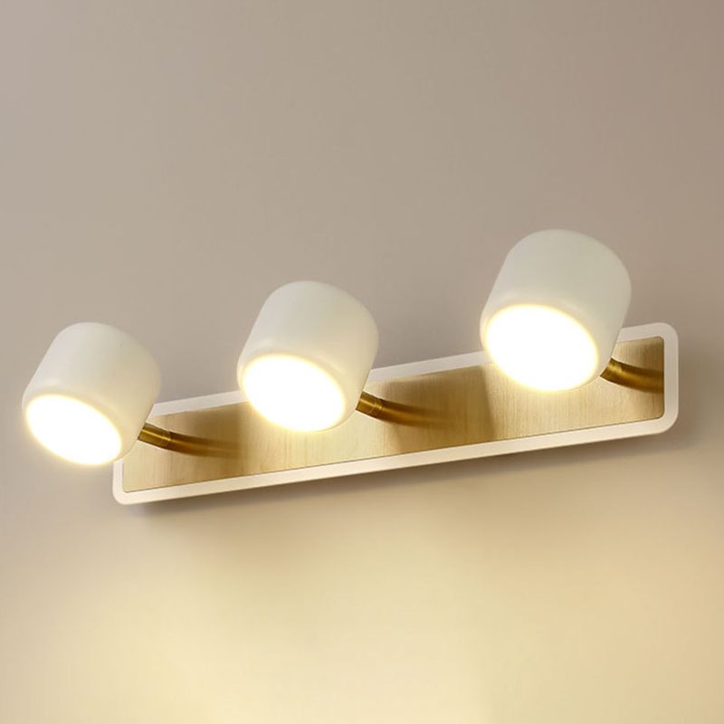 1 Lichte cilindrische wandwandcontract Moderne stijl metalen wandverlichting voor badkamer