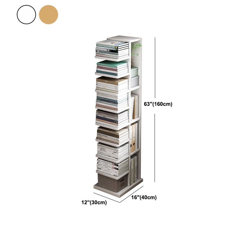 Modem & Contemporary Geometric Bookcase Wooden Book Shelf 11.8" Wide