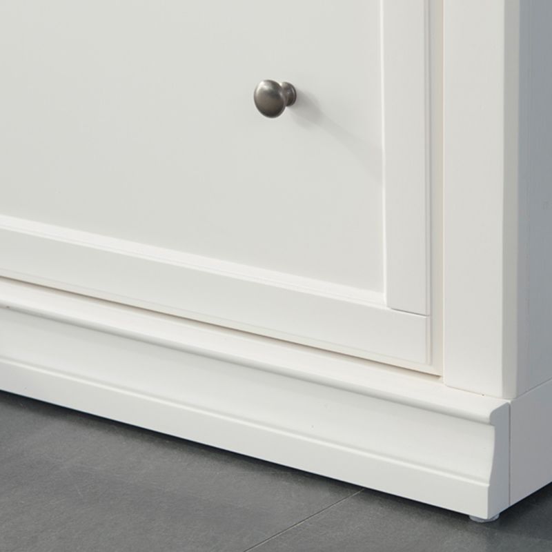 Wooden Standard Bookcase Modern Style White Colour Closed Back Bookshelf