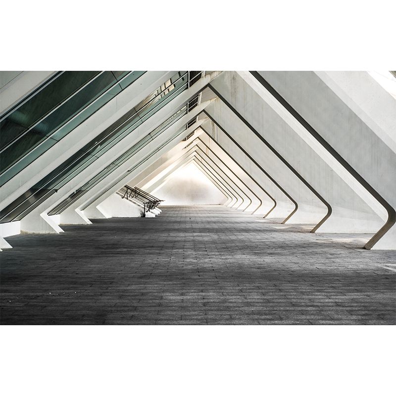 Soft Color 3D illusion Mural with Mysterious Tunnel Pattern Photography Wall Decor