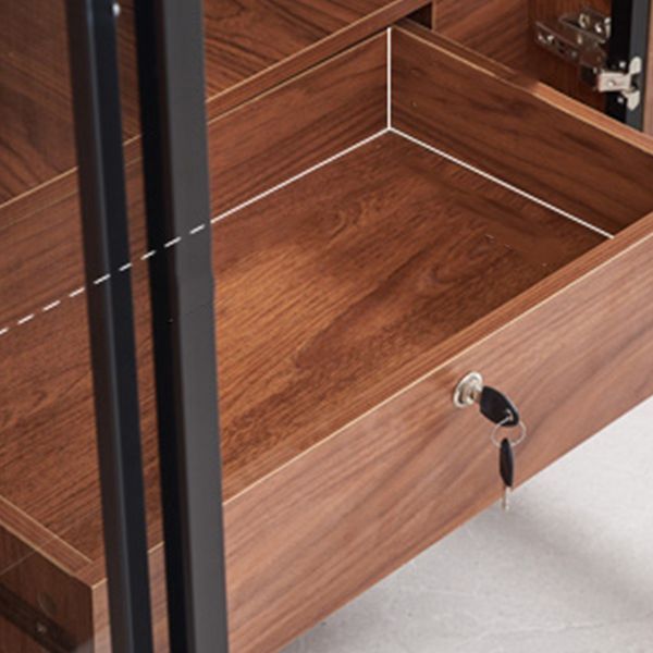 Modern Wooden Frame Armoire Freestanding Multifunctional Wardrobe