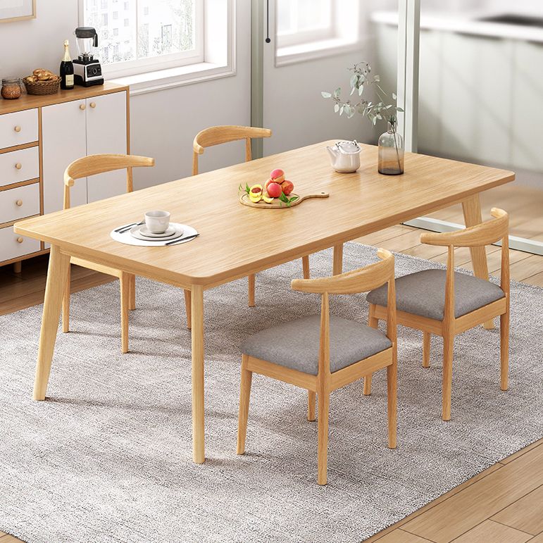 Minimalist Rectangle Shape Standard Dining Set MDF Kitchen Dining Set with 4 Legs Base