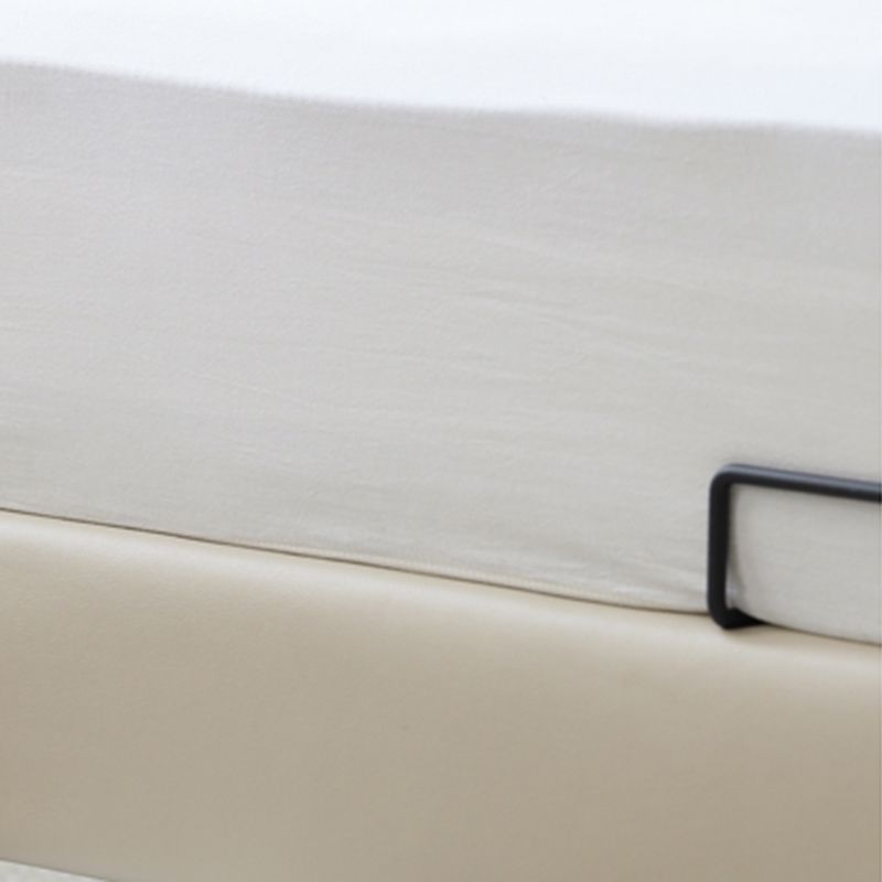 Leather Standard Bed Contemporary Wood Frame Bed with Upholstered Headboard