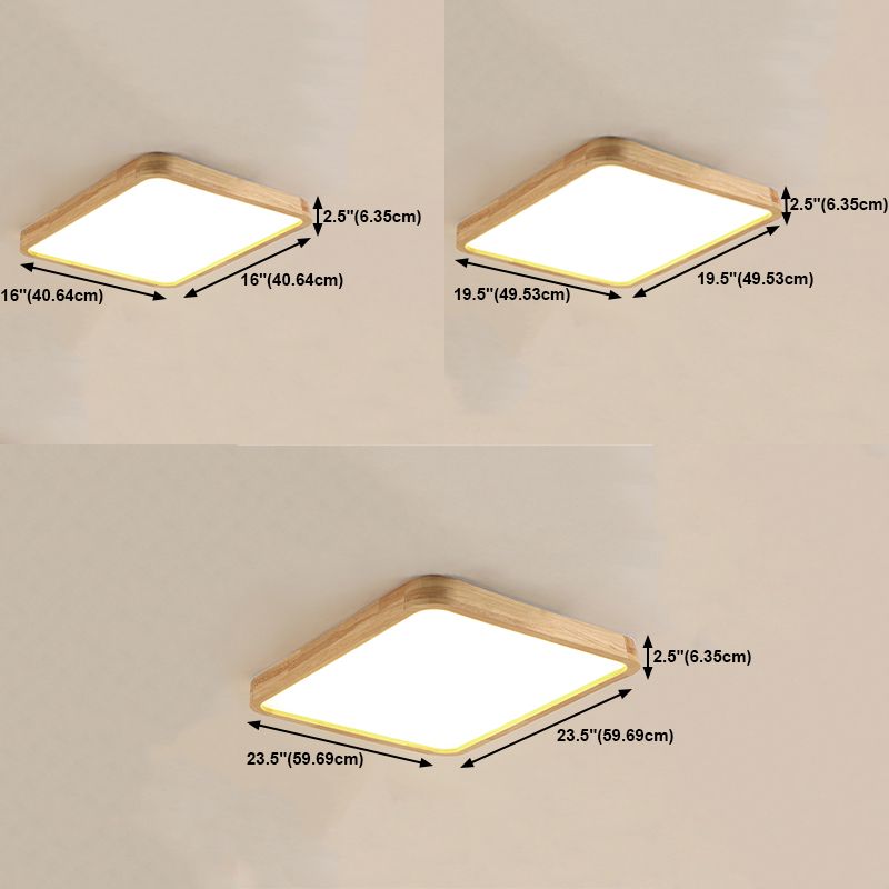 Metal Geométrico Flush Techo Ligero moderno 1-Luz de techo de luz de techo en marrón