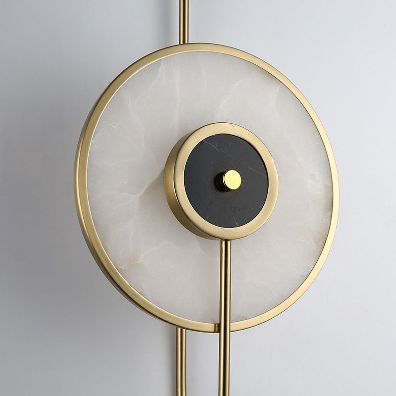 Black and Gold Wall Sconce Poconce Postmodern Marble LED Wall Montated Light per camera da letto