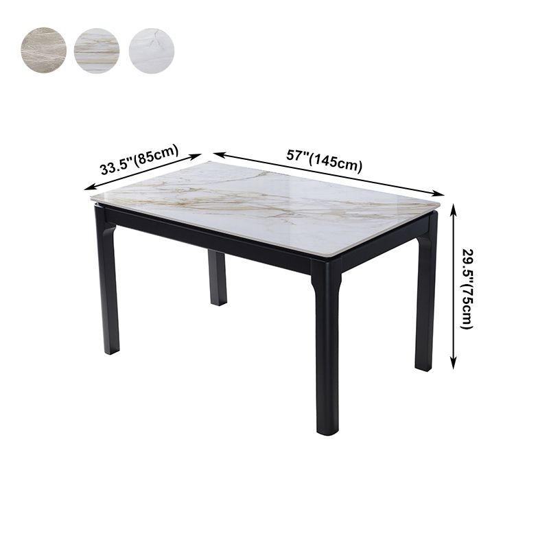 Mesa rectangular muebles para la sala de cena de mediados de siglo con base de madera