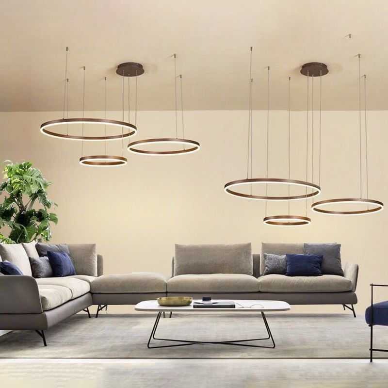 Modern Orbicular Pendant Lighting Fixtures Metal Pendant Chandelier