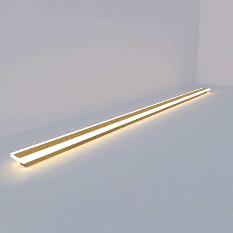 Forma lineal Luz de pared de metal Estilo moderno 1 Luz de montaje de pared de luz en oro