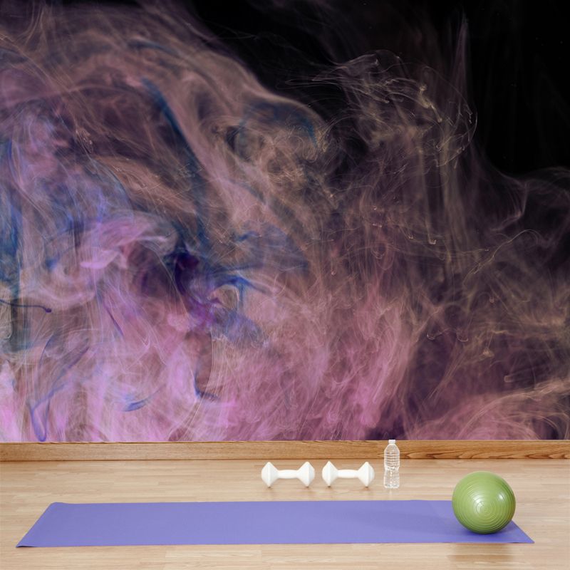 Smoke Fusion Scene Mural Moisture Resistant Decorative Bathroom Wall Decor