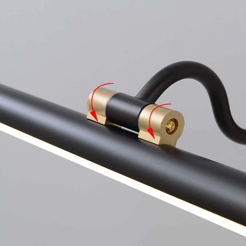 Metal Linear Shade Wall Sconce Modern Style Modern Single Mirror Specchio Apparecchiatura da parete