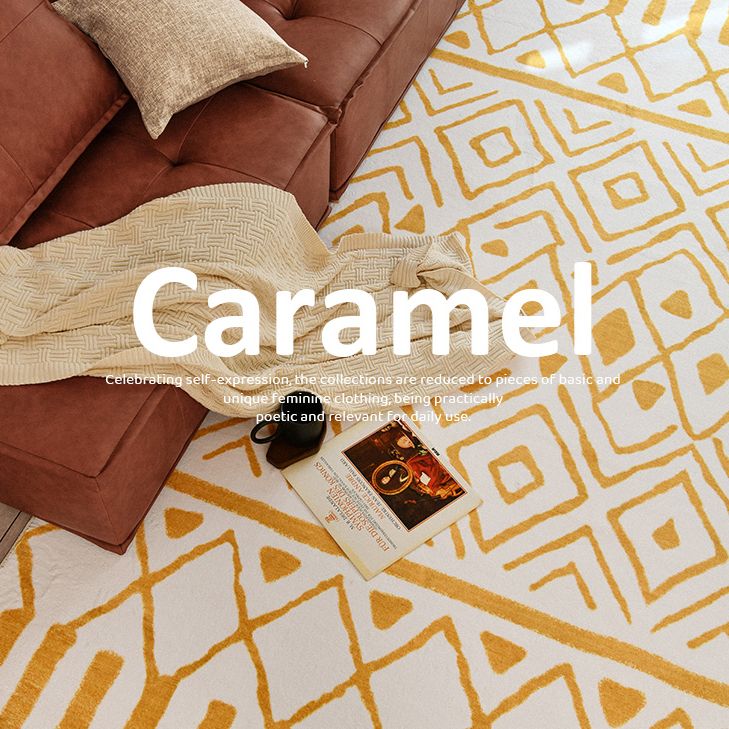 Simple Solid Color Bohemian Rug Polyester Herringbone Area Rug Non-Slip Backing Carpet for Living Room