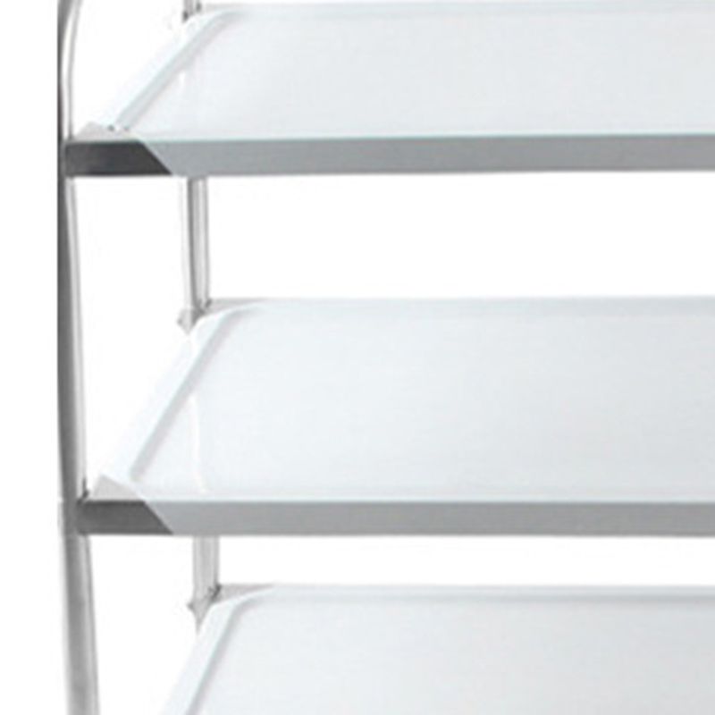 Modern Stainless Steel Prep Table Rectangular Rolling Prep Table for Dining Room