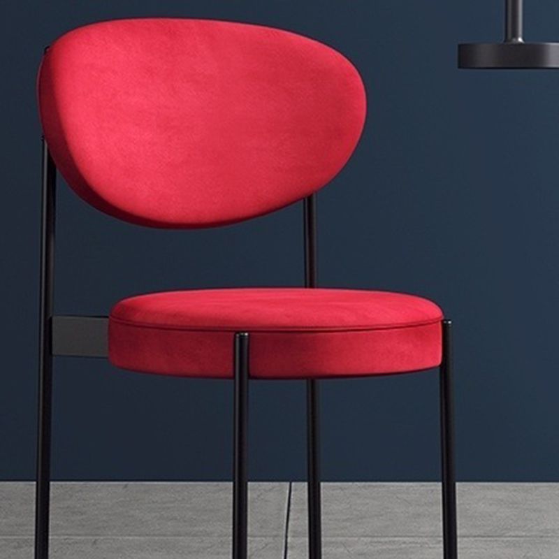 Metal Industrial Style Side Chair 16" Wide Open Back Dining Side Chair