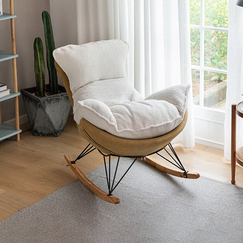 Modern Indoor Sofa Rocking Chair Single Rocking Chair with Cushion