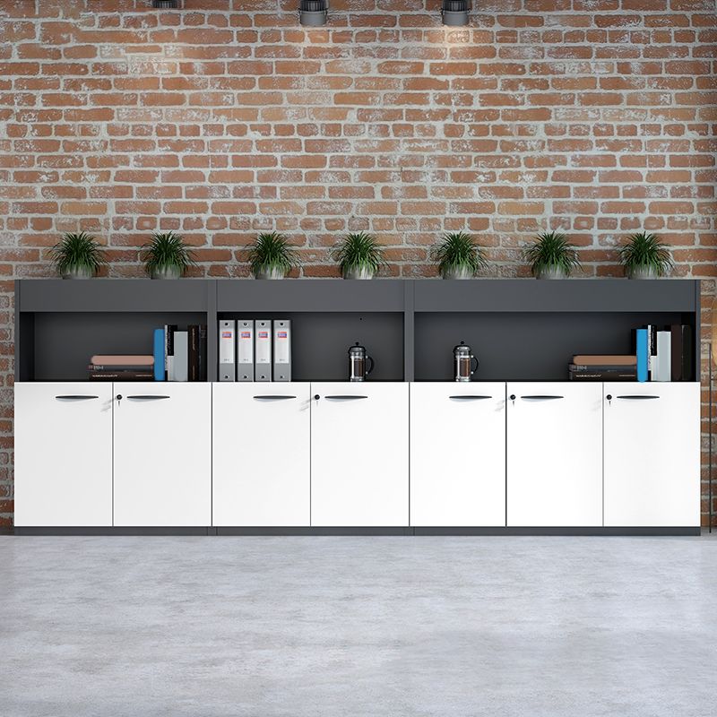 Modern Lateral File Cabinet Wood Filing Cabinet with Locking Storage