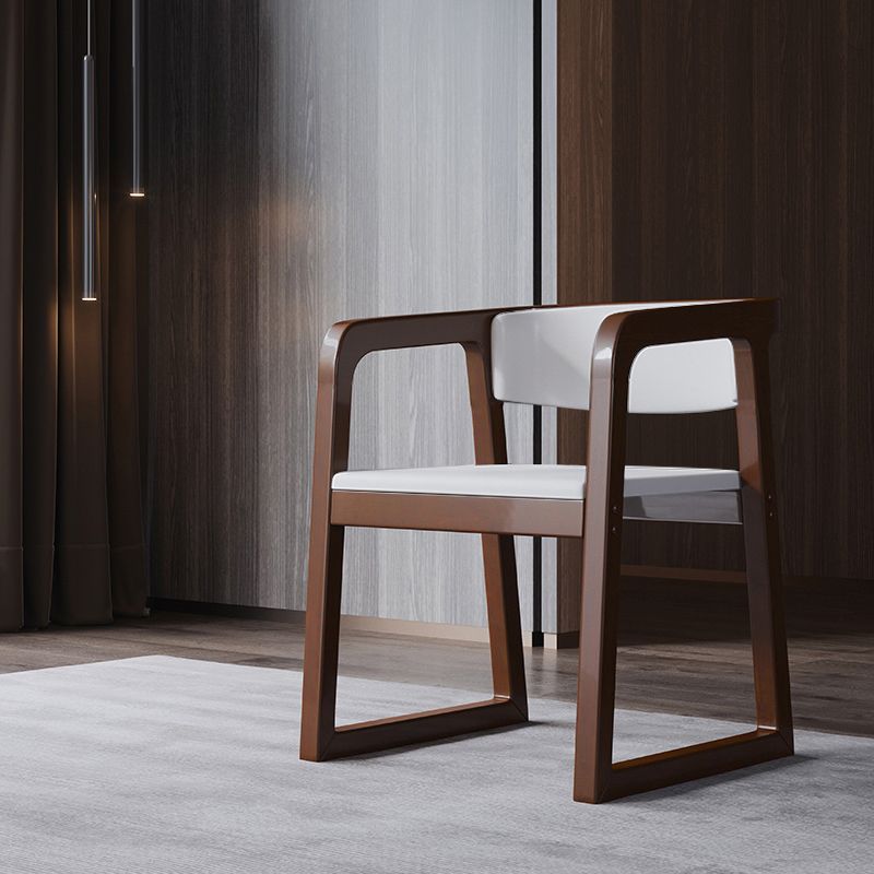 Wood Contemporary Style Indoor with Arm Chair Open Back Dining Side Chairs