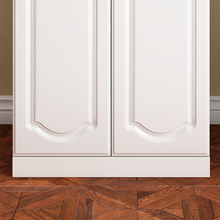 White Wardrobe Closet with Drawer French Country Wardrobe Cabinet