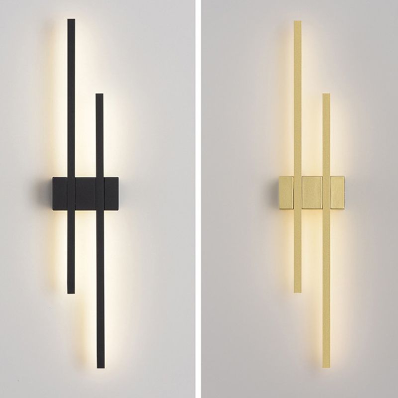 Minimalism Brass Wall Sconce Linear LED Sconce Lighting for Hallway