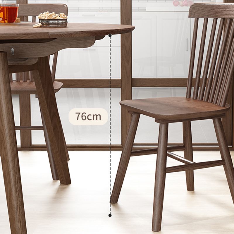 Solid Wood Dining Table Modern Brown 4 Legs Dining Table for Home Use