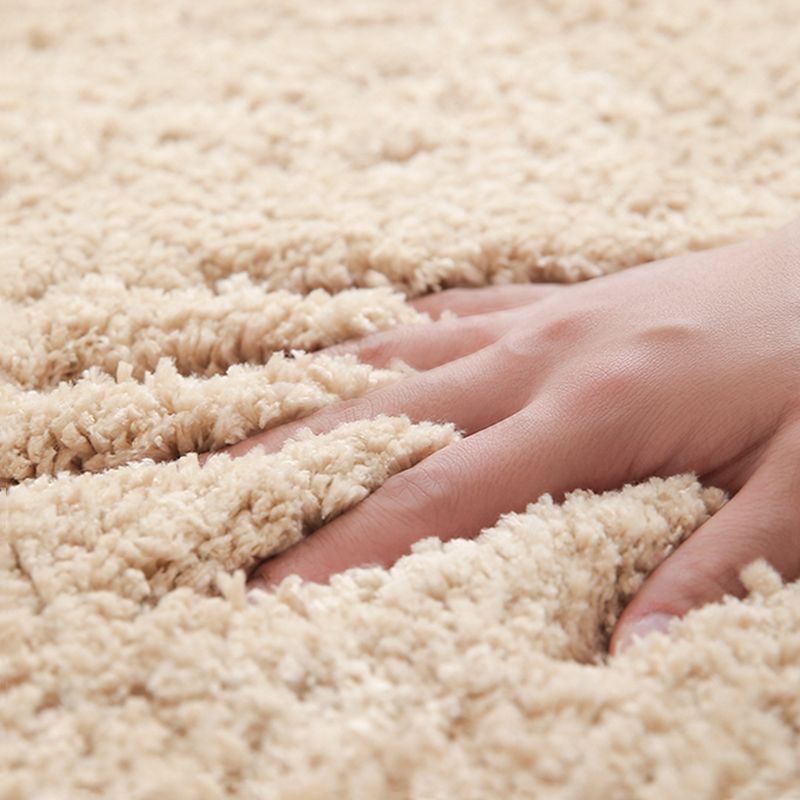 Moderner runder fester Farbe Teppich lässig Innenteppich Polyster Fleckenresistent Bereiche Teppich für Wohnzimmer