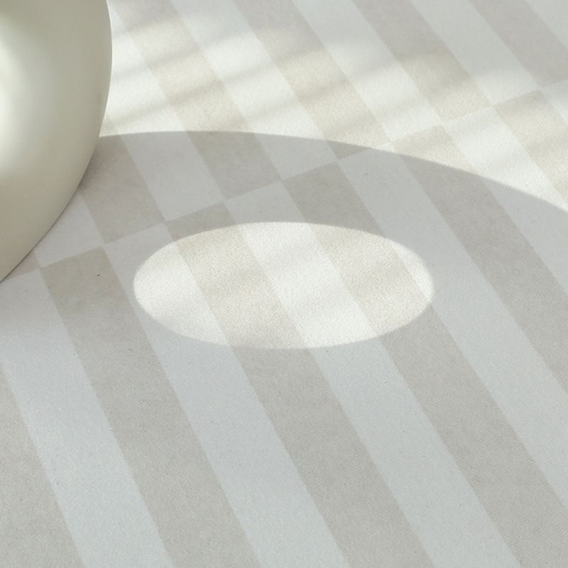 Modern Rug Light Grey Polyester Rug Stain Resistant Rug for Living Room