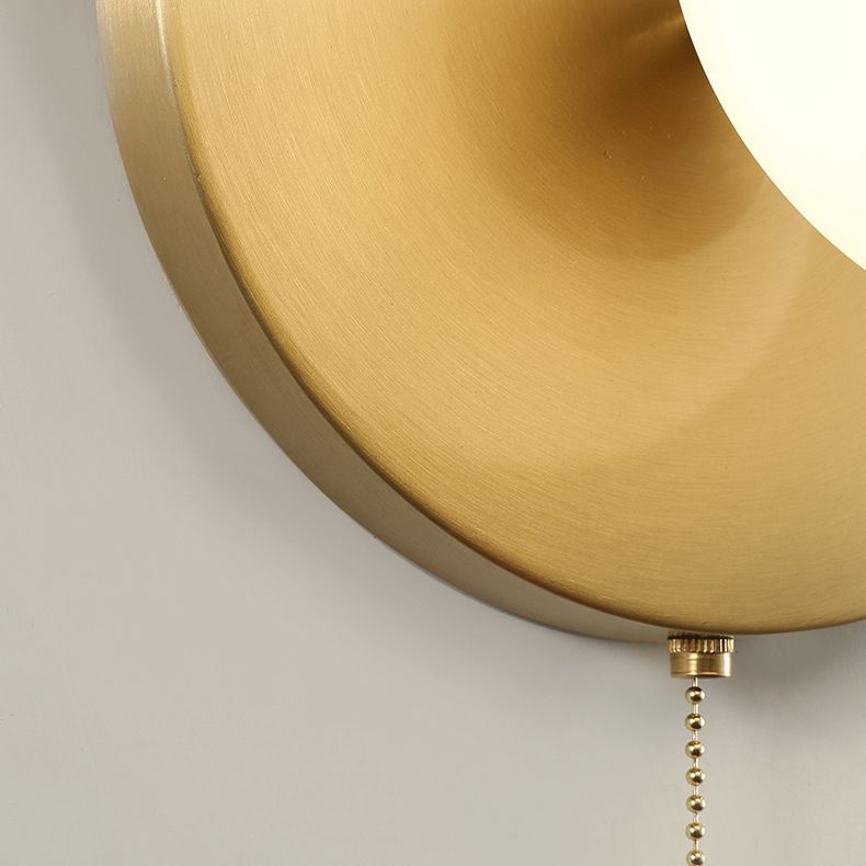 Simplicidad de latón apliques de pared de la noche con diseño de interruptor de mano de la lámpara de pared de 1 luces para el pasillo