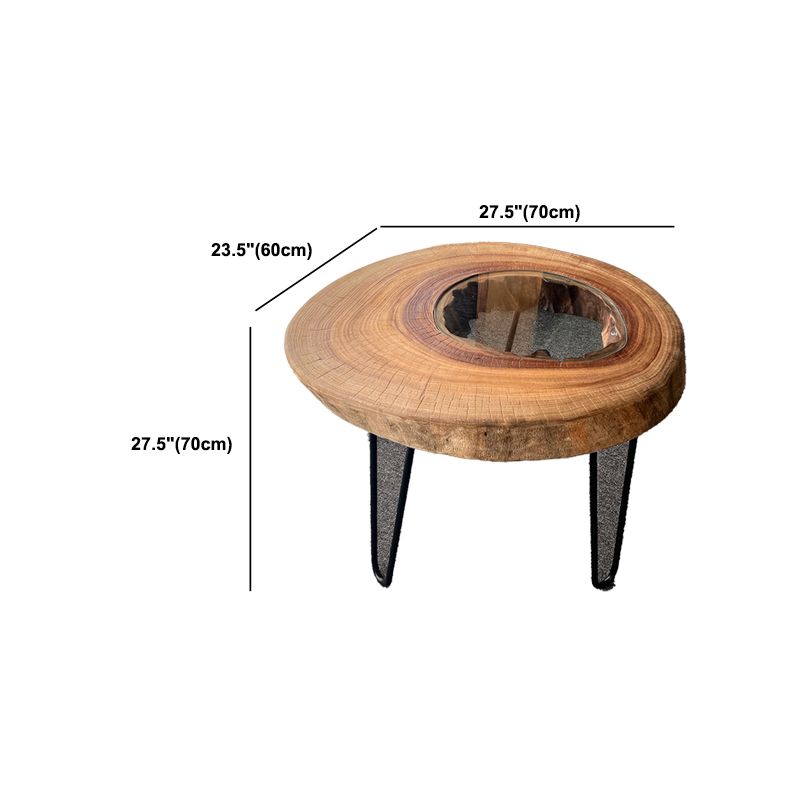 Scandinavian Wooden Coffee Table Free form 3 Legs Coffee Table Set for Living Room