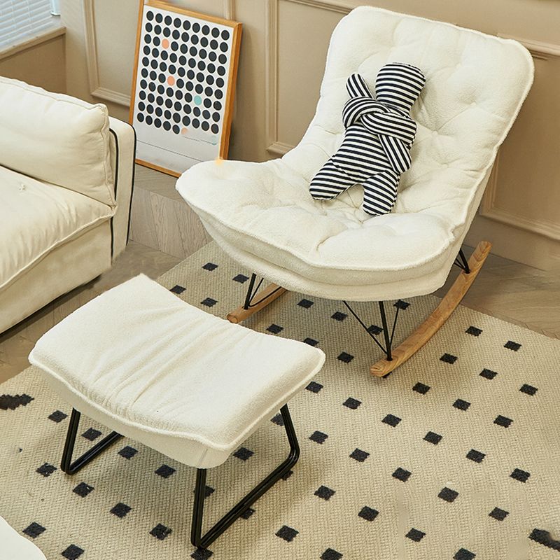 Simple Modern Style Chair Waterproof Single Rocker Chair for Bedroom and Living Room