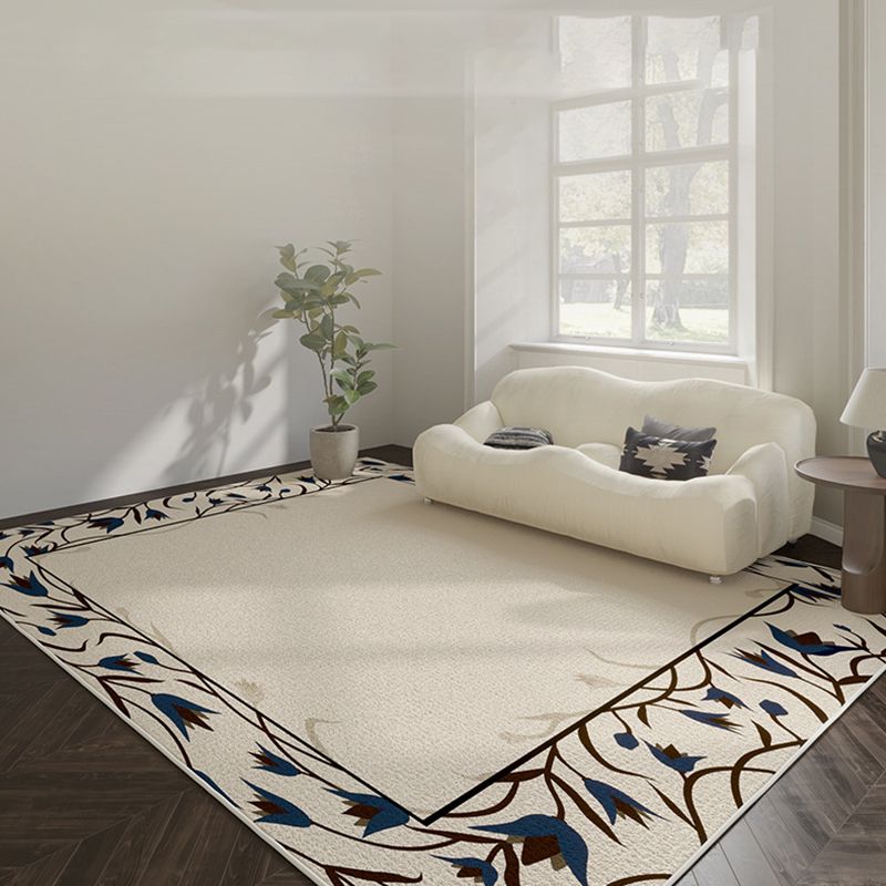 Geometric Pattern Rug Polyester Indoor Rug Non-Slip Carpet for Living Room and Bedroom