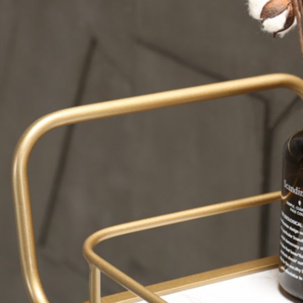 33.86" High Modern Style Rectangle Prep Table Rolling Metal Prep Table for Home