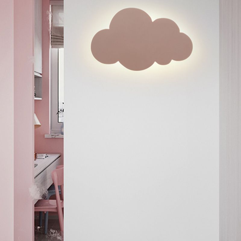 Nordic Style Iron Wall Light Cloud Shape Wall Lamp for Children's Room