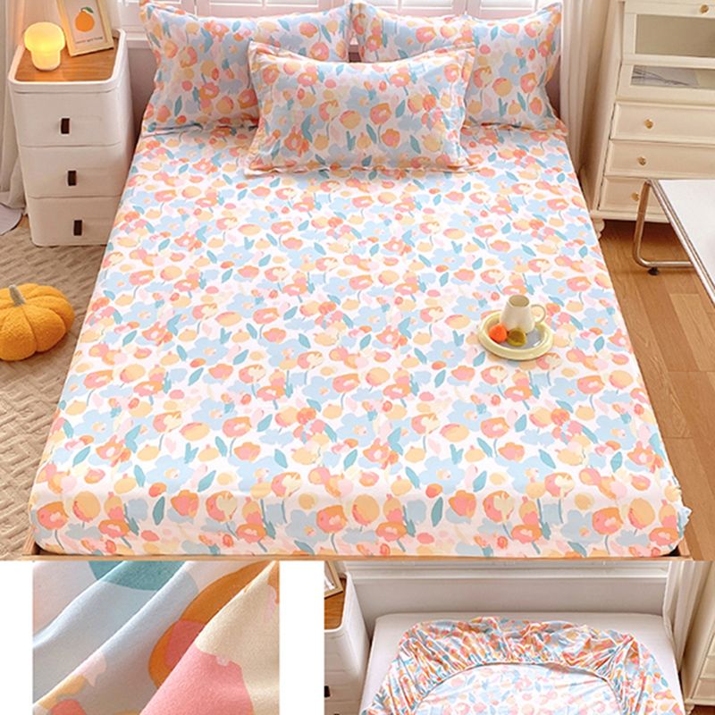 Cotton Fitted Sheet Single Piece Home Bedroom Simple Bed Sheet