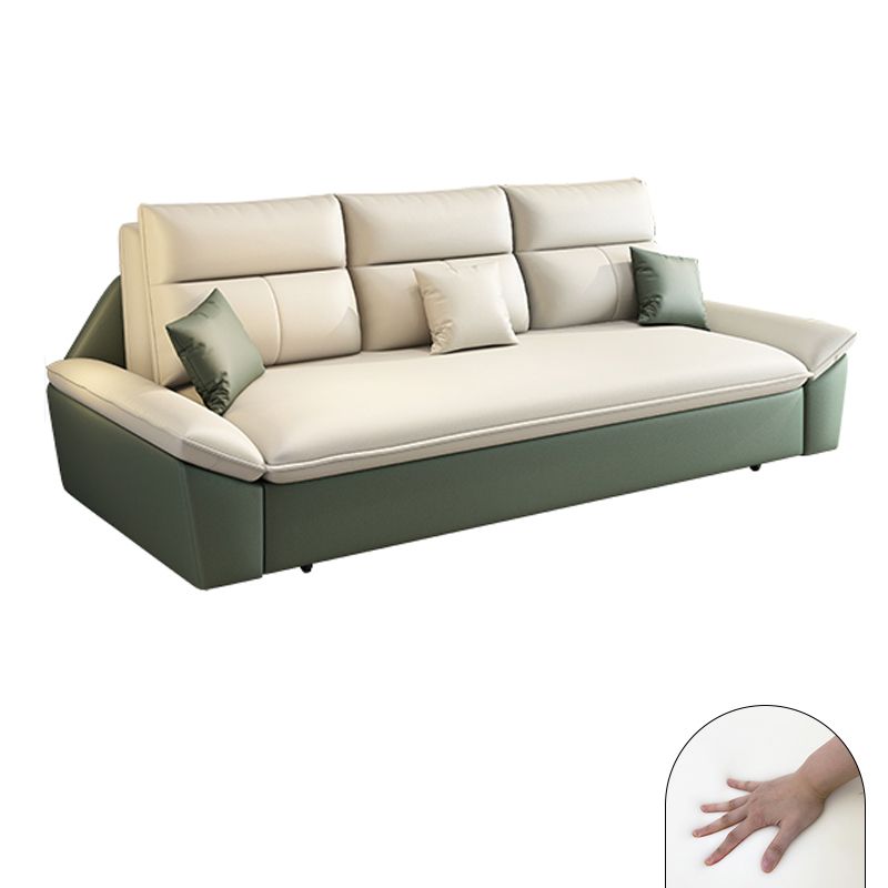 Convertible Sofa Bed Flared Arm Sofa with Pillows with Storage
