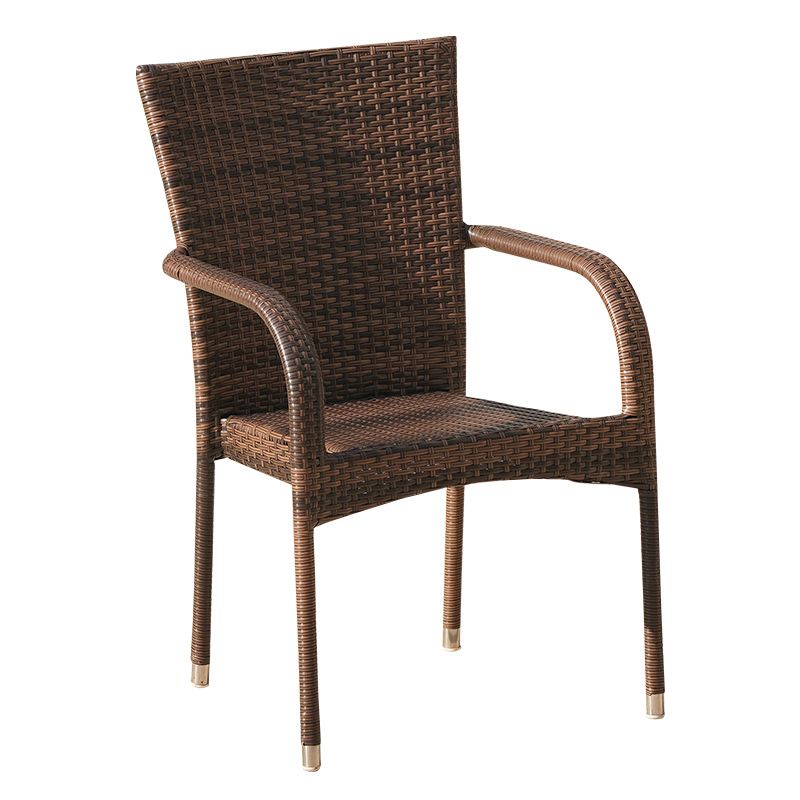 Tropical Outdoors Dining Chairs with Arms Stacking Dining Chairs