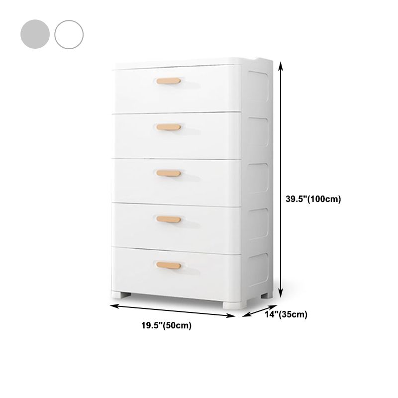 Contemporary Lingerie Chest Plastic Chest with Drawers for Bedroom