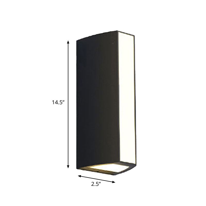 Black Triangle Prism Wall Light Modern Metal Small/Medium/Large LED Flush Mount Wall Sconce in Warm/White Light