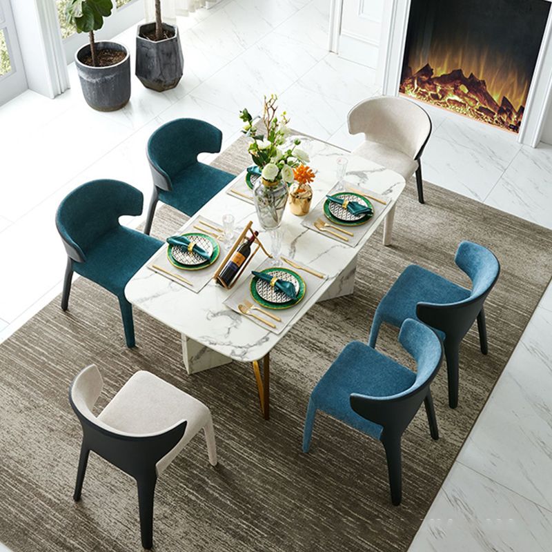 Contemporary Chair Dining Chairs with Metal Legs for Kitchen
