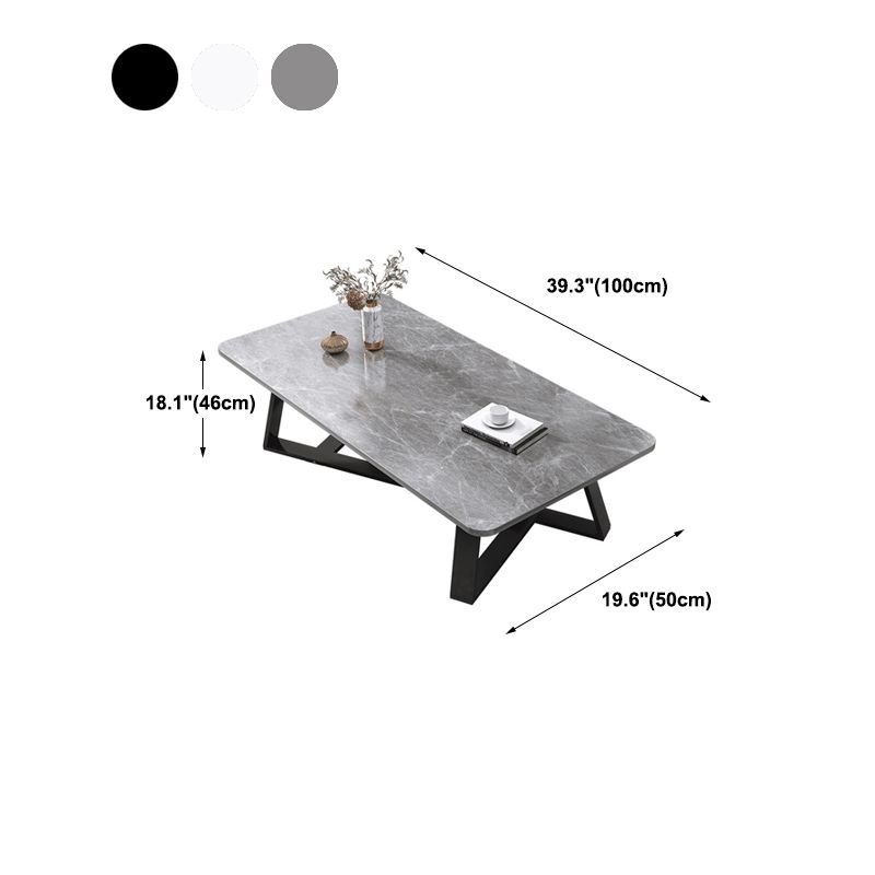 Cross Legs Coffee Table Modern Wood Coffee Table for Living Room