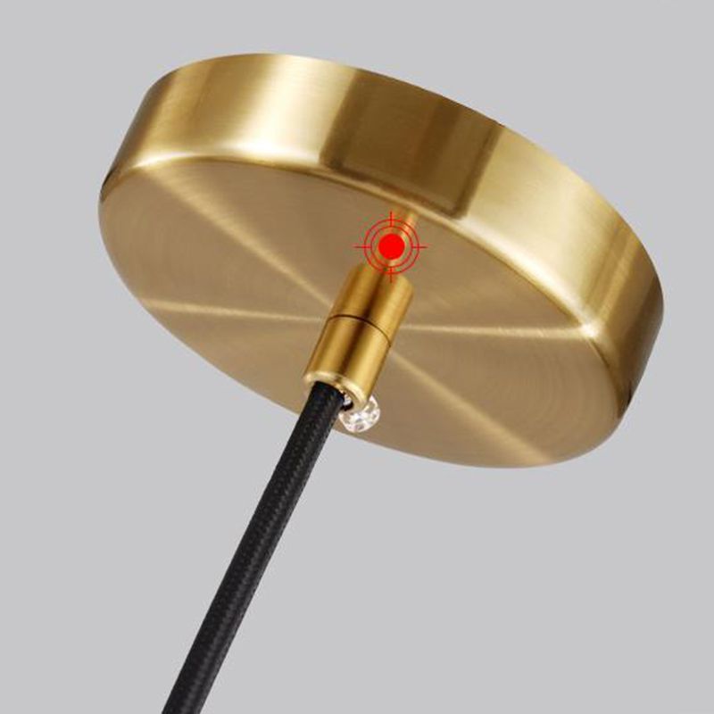 Simplicità moderna Lampada cilindrica a led lampada a sospensione Electroplate Metal Citndant Light con ombra acrilica